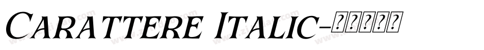 Carattere Italic字体转换